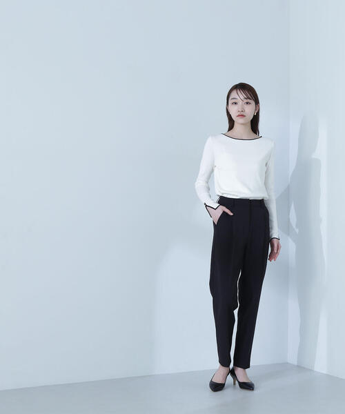 NATURAL BEAUTY BASIC(ナチュラルビューティーベーシック)の「◇総針ベーシックシリーズ ボートネックニット(ニット/セーター・レディース・グリーン系その他3/ホワイト系その他/ブラック系その他・FREE)」の12枚目の写真