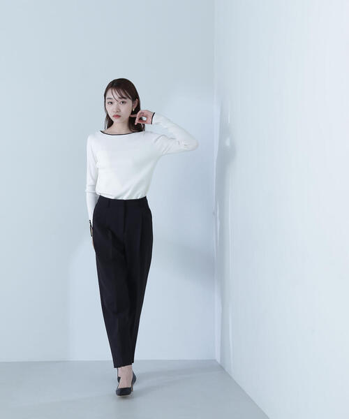 NATURAL BEAUTY BASIC(ナチュラルビューティーベーシック)の「◇総針ベーシックシリーズ ボートネックニット(ニット/セーター・レディース・グリーン系その他3/ホワイト系その他/ブラック系その他・FREE)」の16枚目の写真