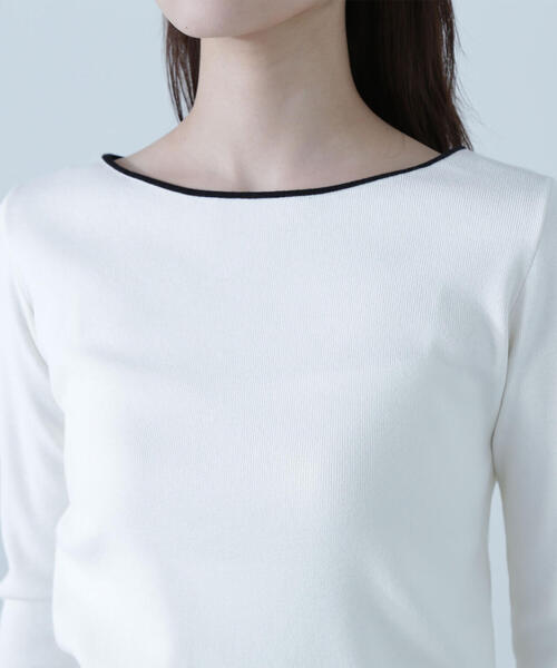 NATURAL BEAUTY BASIC(ナチュラルビューティーベーシック)の「◇総針ベーシックシリーズ ボートネックニット(ニット/セーター・レディース・グリーン系その他3/ホワイト系その他/ブラック系その他・FREE)」の21枚目の写真