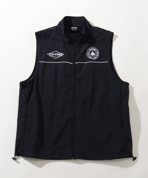 THRASHER（スラッシャー）の「【THRASHER/スラッシャー】リラックスフィット 刺繍ロゴ ナイロンベスト（ベスト・メンズ・ネイビー/ブラック/ライトグレー/チャコールグレー・M/L/XL）」の7枚目の写真