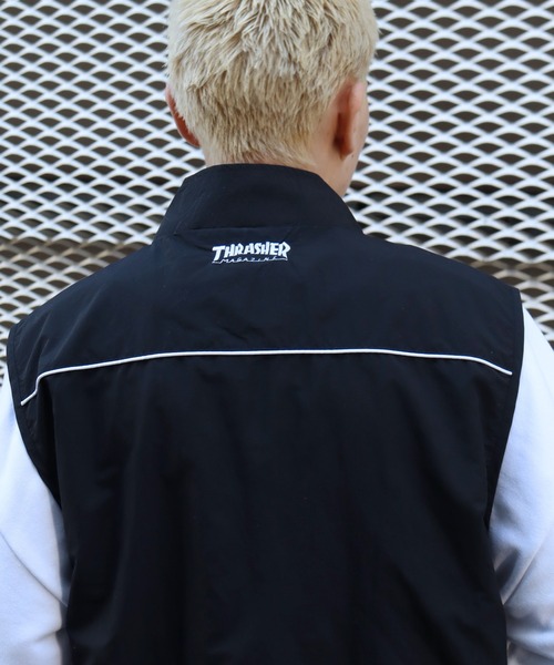 THRASHER（スラッシャー）の「【THRASHER/スラッシャー】リラックスフィット 刺繍ロゴ ナイロンベスト（ベスト・メンズ・ネイビー/ブラック/ライトグレー/チャコールグレー・M/L/XL）」の13枚目の写真