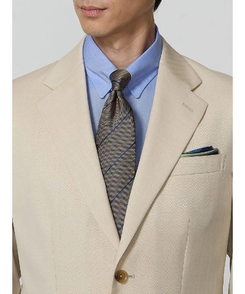 セール】【REDA】ヘリンボーン柄スーツ ベージュ（スーツセット
