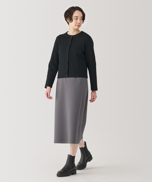 無印良品（ムジルシリョウヒン）の「婦人　二重編みスウェットカーディガン（カーディガン/ボレロ・レディース・ブラック/ブラウン系/アイボリー/ブルー系・XL/L/M/S）」の19枚目の写真