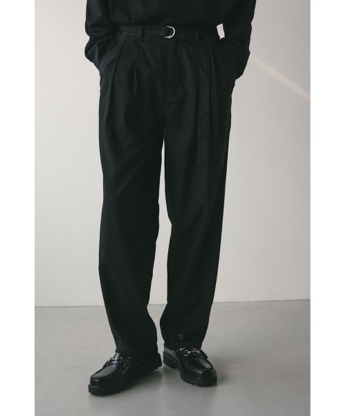 STYLEMIXER（スタイルミキサー）の「フロントベルトタックイージーパンツ（その他パンツ・メンズ・ライトカーキ/ブラック・MEDIUM/LARGE）」の2枚目の写真