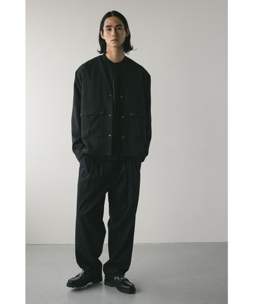 STYLEMIXER（スタイルミキサー）の「フロントベルトタックイージーパンツ（その他パンツ・メンズ・ライトカーキ/ブラック・MEDIUM/LARGE）」の3枚目の写真