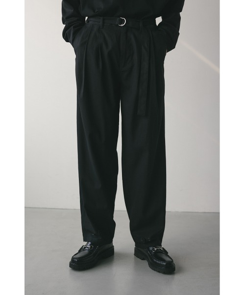 STYLEMIXER（スタイルミキサー）の「フロントベルトタックイージーパンツ（その他パンツ・メンズ・ライトカーキ/ブラック・MEDIUM/LARGE）」の5枚目の写真