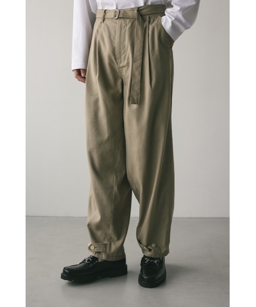 STYLEMIXER（スタイルミキサー）の「フロントベルトタックイージーパンツ（その他パンツ・メンズ・ライトカーキ/ブラック・MEDIUM/LARGE）」の17枚目の写真