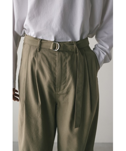 STYLEMIXER（スタイルミキサー）の「フロントベルトタックイージーパンツ（その他パンツ・メンズ・ライトカーキ/ブラック・MEDIUM/LARGE）」の21枚目の写真