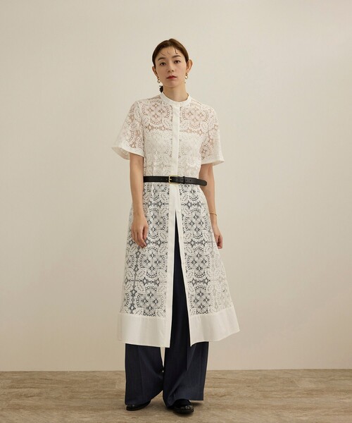 ROPE'(ロペ)の「シグネットバックルレザーワイドベルト(ベルト・レディース・ブラック/ダークブラウン・FREE)」の5枚目の写真