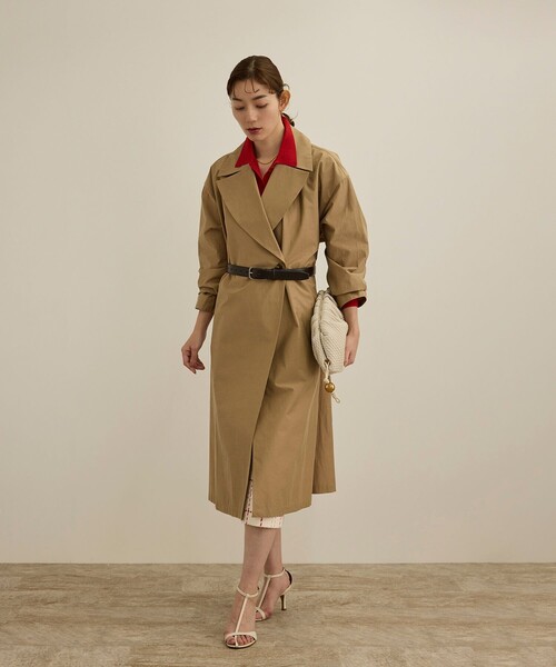 ROPE'(ロペ)の「シグネットバックルレザーワイドベルト(ベルト・レディース・ブラック/ダークブラウン・FREE)」の6枚目の写真