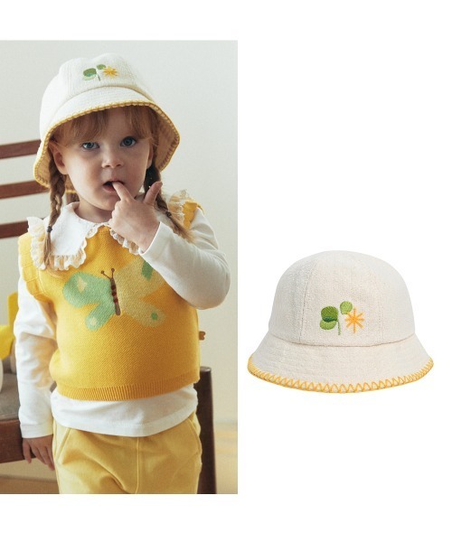 moimoln（モイモルン）の「スプラウトバケットハット（ハット・キッズ・クリーム・48cm/52cm/50cm）」の2枚目の写真