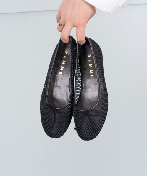 REMME（レメ）の「【REMME/レメ】メッシュフラットパンプス（パンプス・レディース・ブラック・38/36/37）」の4枚目の写真