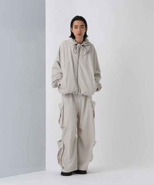 HARE（ハレ）の「【SET UP対応】オーバーフードブルゾン(HARE)（ブルゾン・メンズ・チェック/グレー/ブラック・FREE）」の10枚目の写真