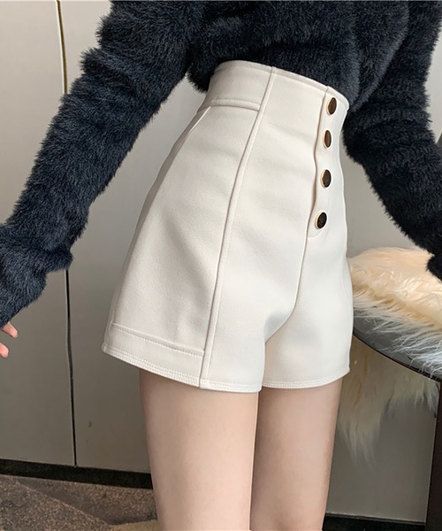 Asterellivi（アステレリビ）の「ハイウエストショートパンツ（その他パンツ・レディース・ライトベージュ/ブラック・S/M/L）」の6枚目の写真