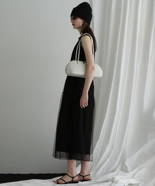ROSE BUD(ローズバッド)の「【WEB・一部店舗限定】チュール切り替えワンピース(ワンピース・レディース・ホワイト/カーキ・ONE SIZE)」の5枚目の写真