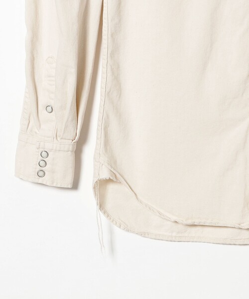 REMI RELIEF（レミレリーフ）の「【別注】REMI RELIEF / Denim Western shirt Classic Fit（シャツ/ブラウス・メンズ・オフホワイト・LARGE/SMALL/MEDIUM/X-LARGE）」の4枚目の写真