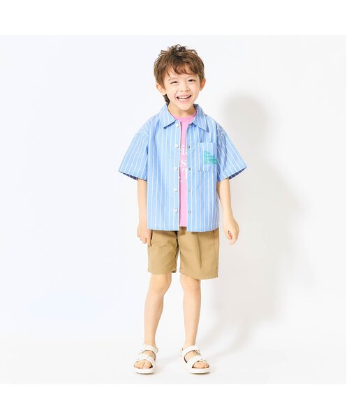 apres les cours（アプレレクール）の「【リンク】ストライプ・チェックシャツ（シャツ/ブラウス・キッズ・チェック/ストライプ・100/130/110/120/90/80）」の8枚目の写真