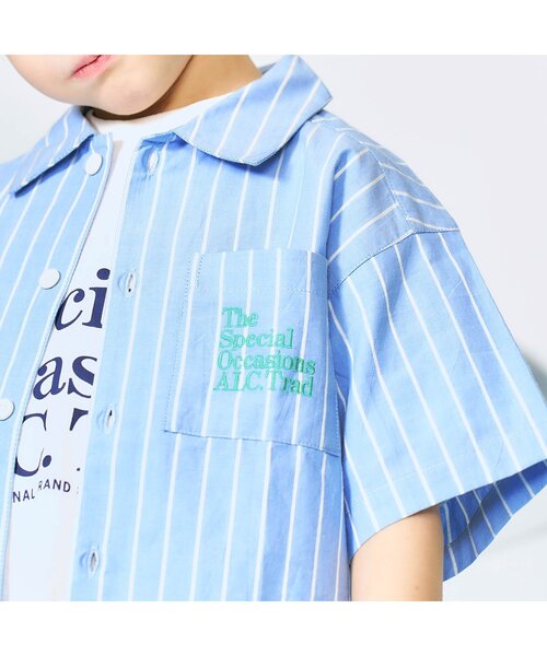 apres les cours（アプレレクール）の「【リンク】ストライプ・チェックシャツ（シャツ/ブラウス・キッズ・チェック/ストライプ・100/130/110/120/90/80）」の12枚目の写真