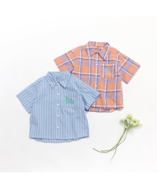 apres les cours（アプレレクール）の「【リンク】ストライプ・チェックシャツ（シャツ/ブラウス・キッズ・チェック/ストライプ・100/130/110/120/90/80）」の13枚目の写真