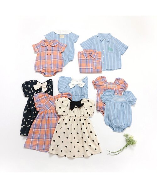 apres les cours（アプレレクール）の「【リンク】ストライプ・チェックシャツ（シャツ/ブラウス・キッズ・チェック/ストライプ・100/130/110/120/90/80）」の16枚目の写真