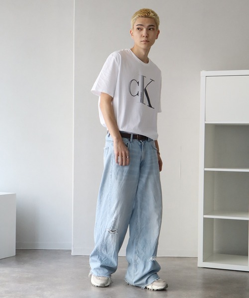 Calvin Klein(カルバン・クライン)の「【Calvin Klein/カルバンクライン】 CK ロゴ クルーネック 半袖 Tシャツ(Tシャツ/カットソー・メンズ・ホワイト/ブラック・S/XXL/XL/L/M)」の7枚目の写真
