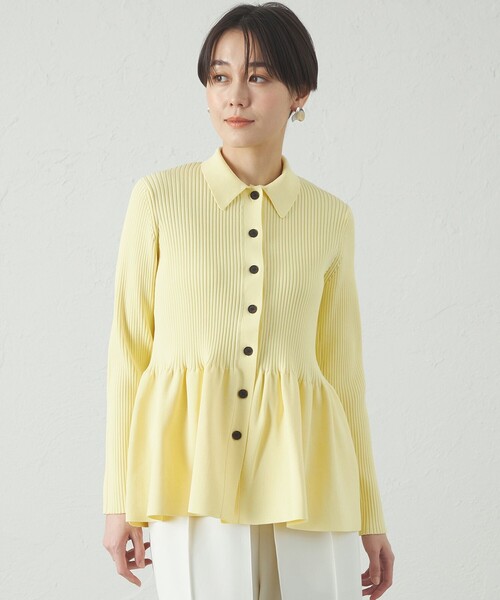 CAST:（キャストコロン）の「【1枚で着映える】フォルムニットカーディガン（カーディガン/ボレロ・レディース・グレー/ライトイエロー/ブラック・M）」の3枚目の写真