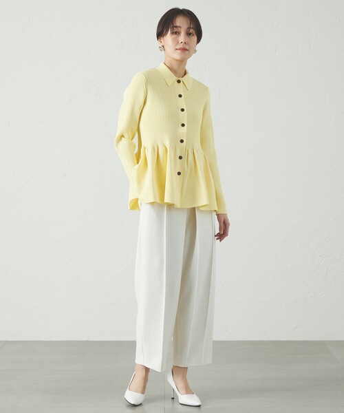 CAST:（キャストコロン）の「【1枚で着映える】フォルムニットカーディガン（カーディガン/ボレロ・レディース・グレー/ライトイエロー/ブラック・M）」の6枚目の写真