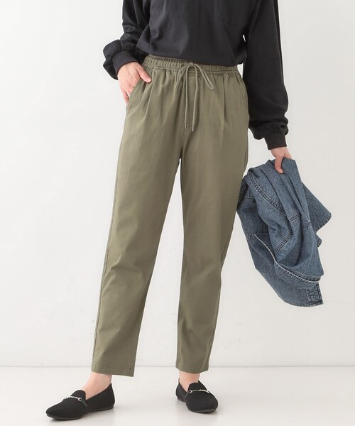 SHOO・LA・RUE（シューラルー）の「【洗える/美脚シルエット】綿ストレッチイージーテーパードパンツ（その他パンツ・レディース・ブラック/カーキ/ベージュ/ピンク系・01/02/03/04/05/10）」の4枚目の写真