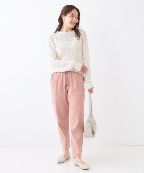 SHOO・LA・RUE（シューラルー）の「【洗える/美脚シルエット】綿ストレッチイージーテーパードパンツ（その他パンツ・レディース・ブラック/カーキ/ベージュ/ピンク系・01/02/03/04/05/10）」の11枚目の写真