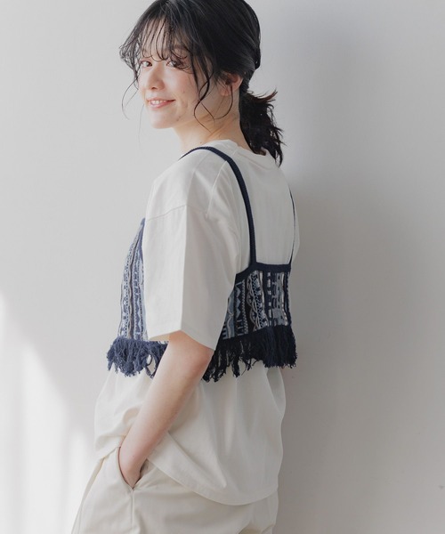niko and...(ニコアンド)の「幾何フリンジビスチェ(その他トップス・レディース・アイボリー/ブルー/ネイビー・FREE)」の7枚目の写真