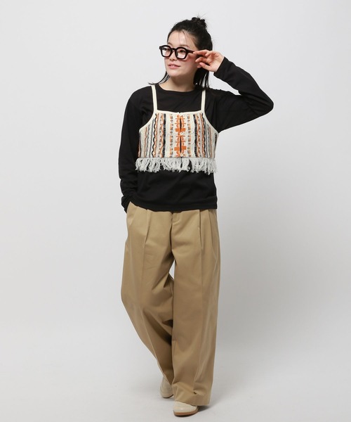 niko and...(ニコアンド)の「幾何フリンジビスチェ(その他トップス・レディース・アイボリー/ブルー/ネイビー・FREE)」の8枚目の写真