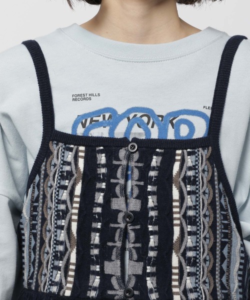 niko and...(ニコアンド)の「幾何フリンジビスチェ(その他トップス・レディース・アイボリー/ブルー/ネイビー・FREE)」の21枚目の写真