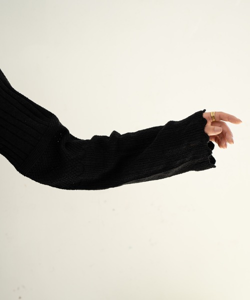 CIEL'AIR(シエルエアー)の「Knit Dress(ワンピース・レディース・ベージュ/ブラック・MEDIUM/LARGE)」の13枚目の写真