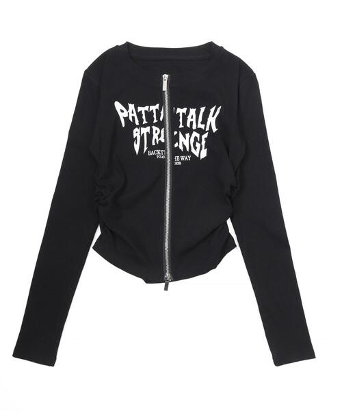 dispark(ディスパーク)の「DISPARK/グラフィックロゴWジップトップス(Tシャツ/カットソー・レディース・レッド/ブラック・FREE)」の7枚目の写真