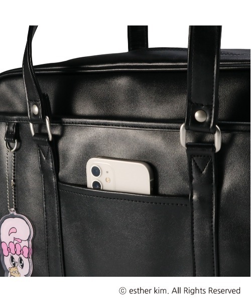 SAC'S BARJean（サックスバージーン）の「【Esther Bunny/エスターバニー】 スクールボストンバッグ 別注 A4（ボストンバッグ・レディース・ブラック/ブラウン・FREE）」の7枚目の写真