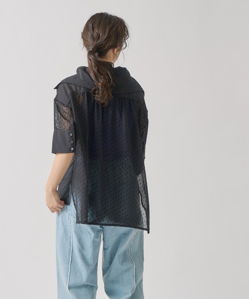 Kelen（ケレン）の「「KELEN / ケレン」 セーラーカラーブラウス YIMO（シャツ/ブラウス・レディース・ブラック/ベージュ/ドット・S/M）」の20枚目の写真
