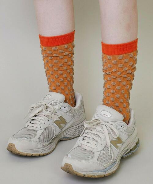 FRAPBOIS(フラボア)の「ドットソックス(ソックス/靴下・レディース・エメラルド/ブラック/オレンジ・FREE)」の4枚目の写真