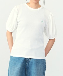 ホワイト パフスリーブ Tシャツ 6b86fe795b9683b6dc8094a8846f23