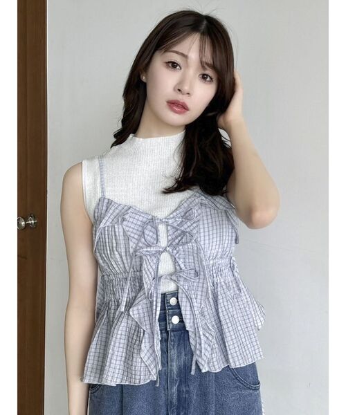 セール】2WAYフルイドペプラムビスチェ（キャミソール）｜dazzlin