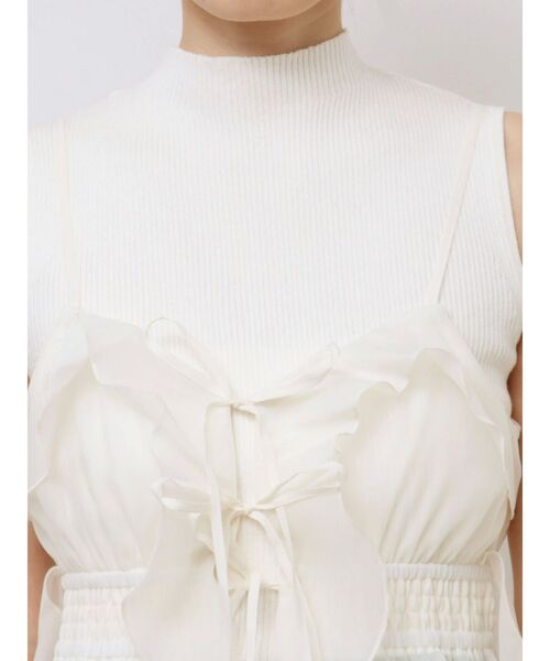 dazzlin(ダズリン)の「2WAYフルイドペプラムビスチェ(キャミソール・レディース・ブルー/アイボリー/ブラック/オレンジ・FREE)」の12枚目の写真