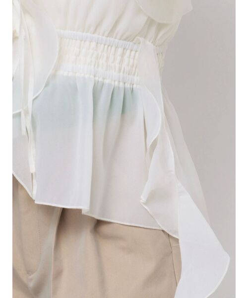 dazzlin(ダズリン)の「2WAYフルイドペプラムビスチェ(キャミソール・レディース・ブルー/アイボリー/ブラック/オレンジ・FREE)」の14枚目の写真