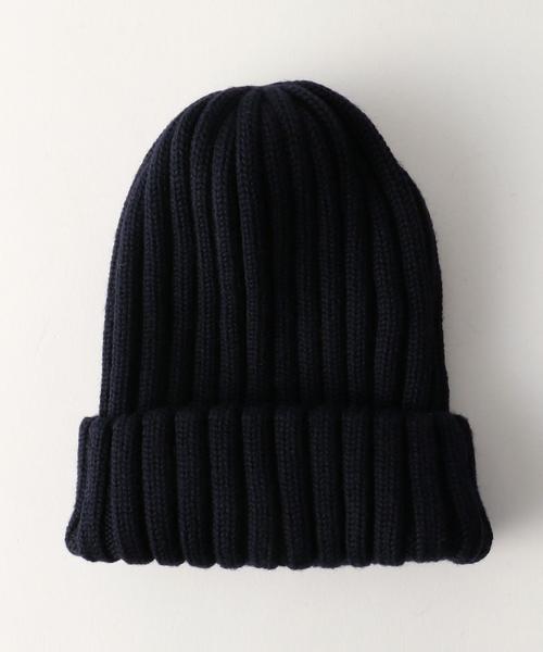 UNITED ARROWS（ユナイテッドアローズ）の「UA リブ ニット キャップ（OCEANS 12月号掲載商品）（ニットキャップ/ビーニー・メンズ・ブラック/グレー/ダークグレー/オリーブ/ネイビー・FREE）」の5枚目の写真