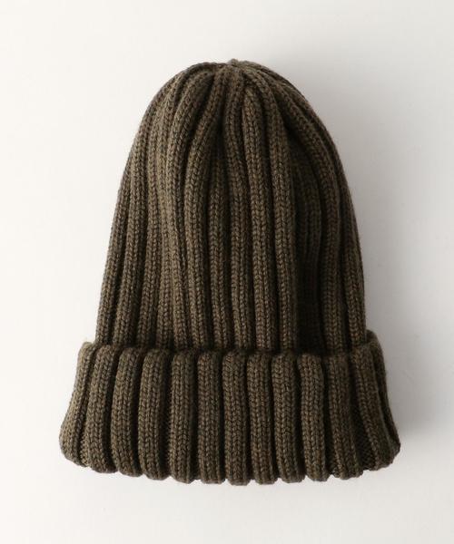 UNITED ARROWS（ユナイテッドアローズ）の「UA リブ ニット キャップ（OCEANS 12月号掲載商品）（ニットキャップ/ビーニー・メンズ・ブラック/グレー/ダークグレー/オリーブ/ネイビー・FREE）」の4枚目の写真