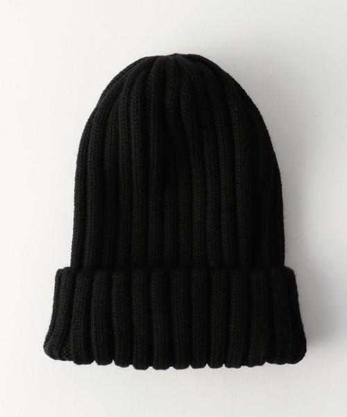 UNITED ARROWS（ユナイテッドアローズ）の「UA リブ ニット キャップ（OCEANS 12月号掲載商品）（ニットキャップ/ビーニー・メンズ・ブラック/グレー/ダークグレー/オリーブ/ネイビー・FREE）」の2枚目の写真