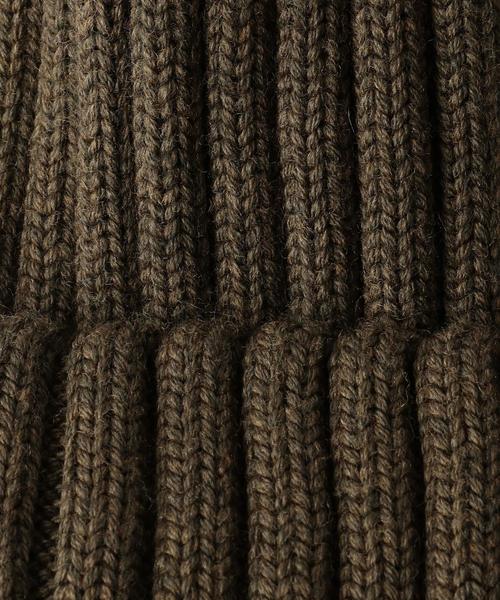 UNITED ARROWS（ユナイテッドアローズ）の「UA リブ ニット キャップ（OCEANS 12月号掲載商品）（ニットキャップ/ビーニー・メンズ・ブラック/グレー/ダークグレー/オリーブ/ネイビー・FREE）」の7枚目の写真