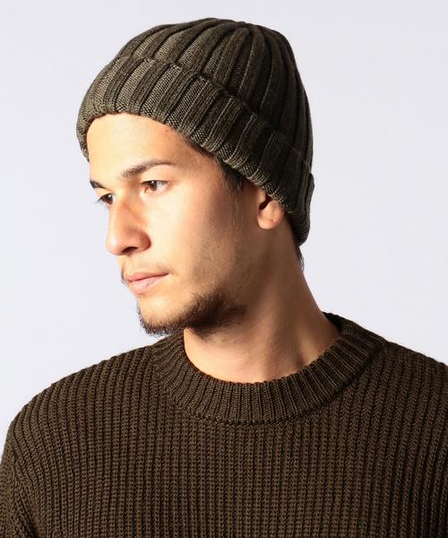 UNITED ARROWS（ユナイテッドアローズ）の「UA リブ ニット キャップ（OCEANS 12月号掲載商品）（ニットキャップ/ビーニー・メンズ・ブラック/グレー/ダークグレー/オリーブ/ネイビー・FREE）」の9枚目の写真