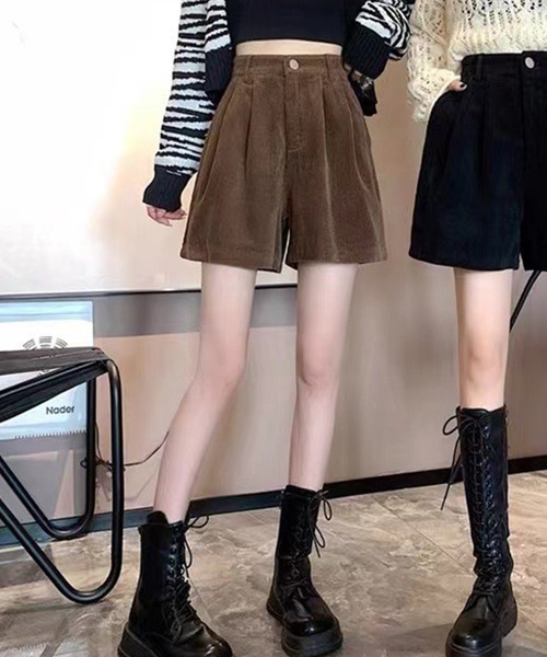 Lace Ladies(レースレディース)の「コーデュロイ タック ハイウエスト フレア ショート パンツ(その他パンツ・レディース・ブラック/アイボリー/ブラウン・S/M/XL)」の20枚目の写真
