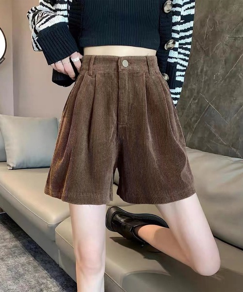 Lace Ladies(レースレディース)の「コーデュロイ タック ハイウエスト フレア ショート パンツ(その他パンツ・レディース・ブラック/アイボリー/ブラウン・S/M/XL)」の21枚目の写真