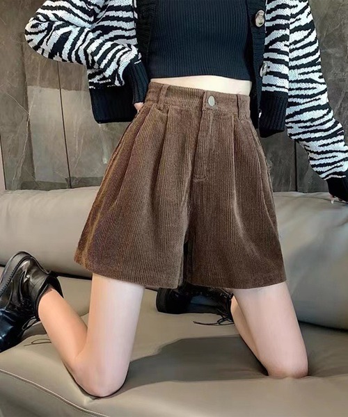 Lace Ladies(レースレディース)の「コーデュロイ タック ハイウエスト フレア ショート パンツ(その他パンツ・レディース・ブラック/アイボリー/ブラウン・S/M/XL)」の22枚目の写真