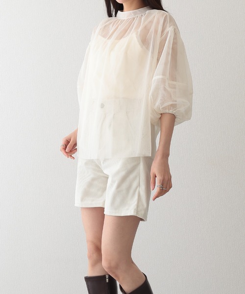 Lace Ladies(レースレディース)の「コーデュロイ タック ハイウエスト フレア ショート パンツ(その他パンツ・レディース・ブラック/アイボリー/ブラウン・S/M/XL)」の6枚目の写真